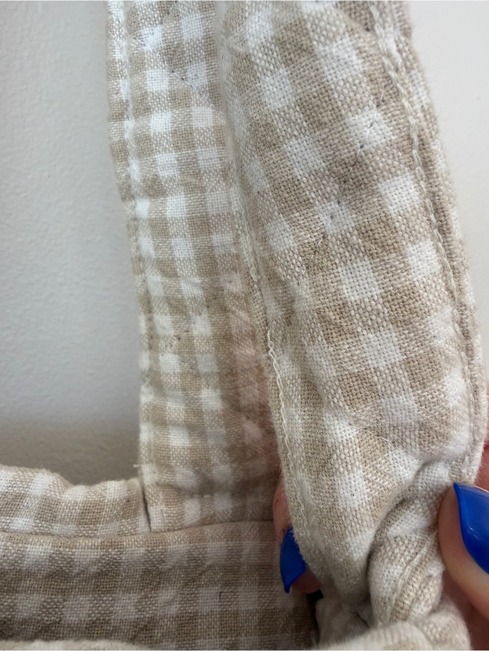 Dans Le Sac Beige Gingham Quilted Diaper Bag - Picture 3 of 5